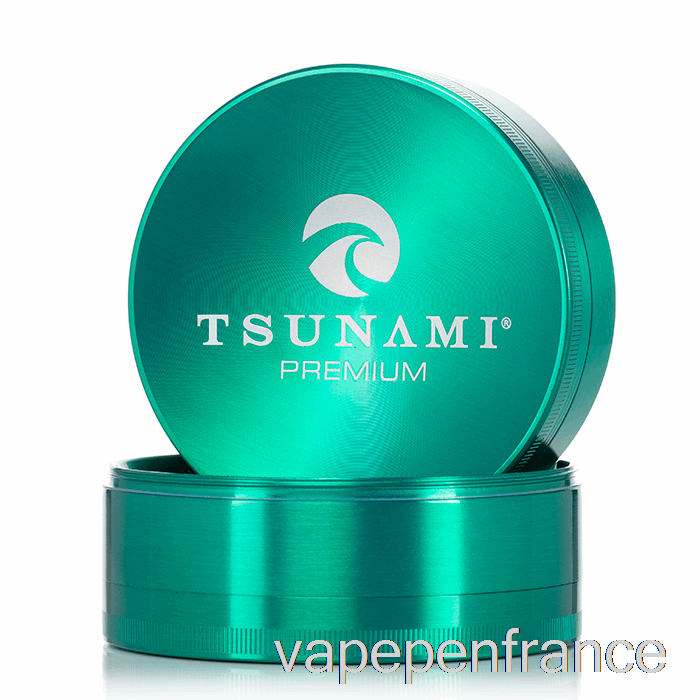 Tsunami 3,9 Pouces 4 Pièces Broyeur Supérieur Enfoncé Vert (100 Mm) Stylo Vape